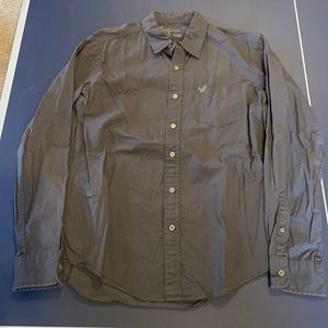 Medium Gray American Eagle Button Down Shirt